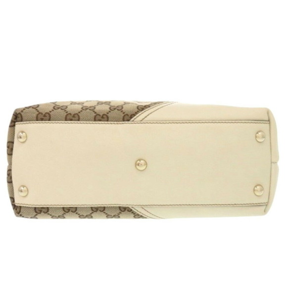 GUCCI GG Canvas/Leather Beige Tote Bag 1248GUCCI - Picture 4 of 9